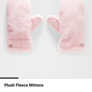 Pink Plush Fleece Mittens